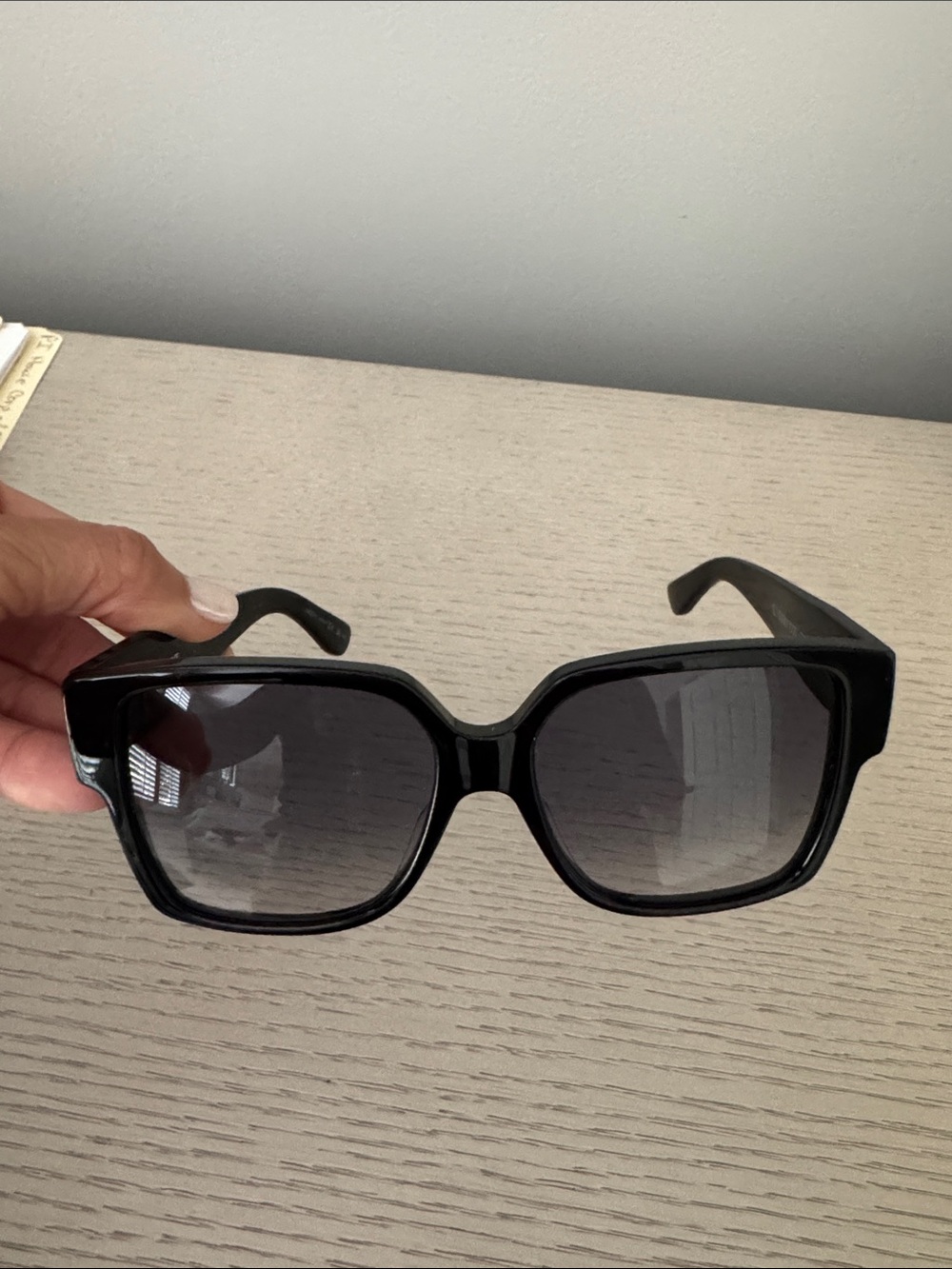 Yves Saint Laurent Glossy Black Oversized Square Sunglasses - Picture 4 of 7